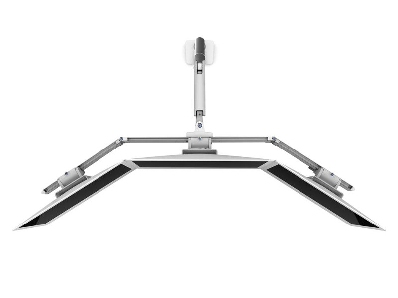 Ergotron HX Arm 3-fach Monitor Tischhalterung top view