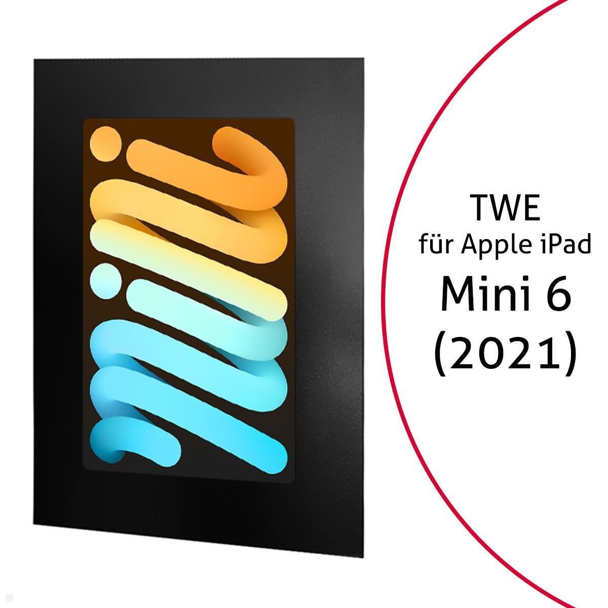 TabLines TWE109B Tablet Wandeinbau für Apple iPad Mini 6 (2021), schwarz