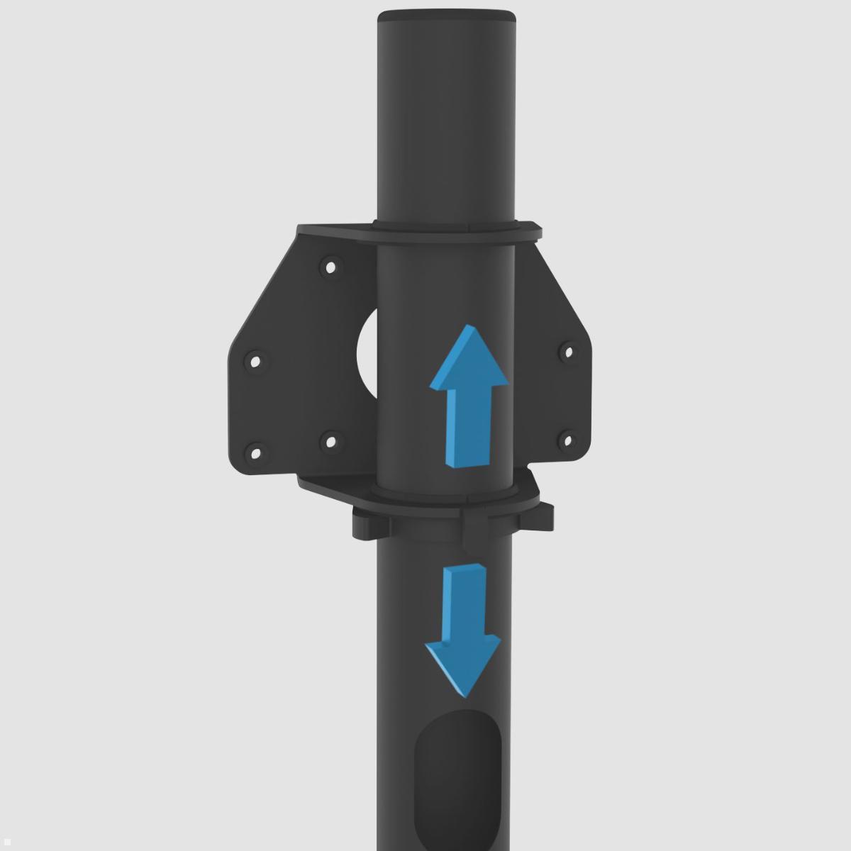 Cavus SQUARE150B44 TV Standfuß 32-65 Zoll, Säule 1500 mm, schwarz höhenverstellbar