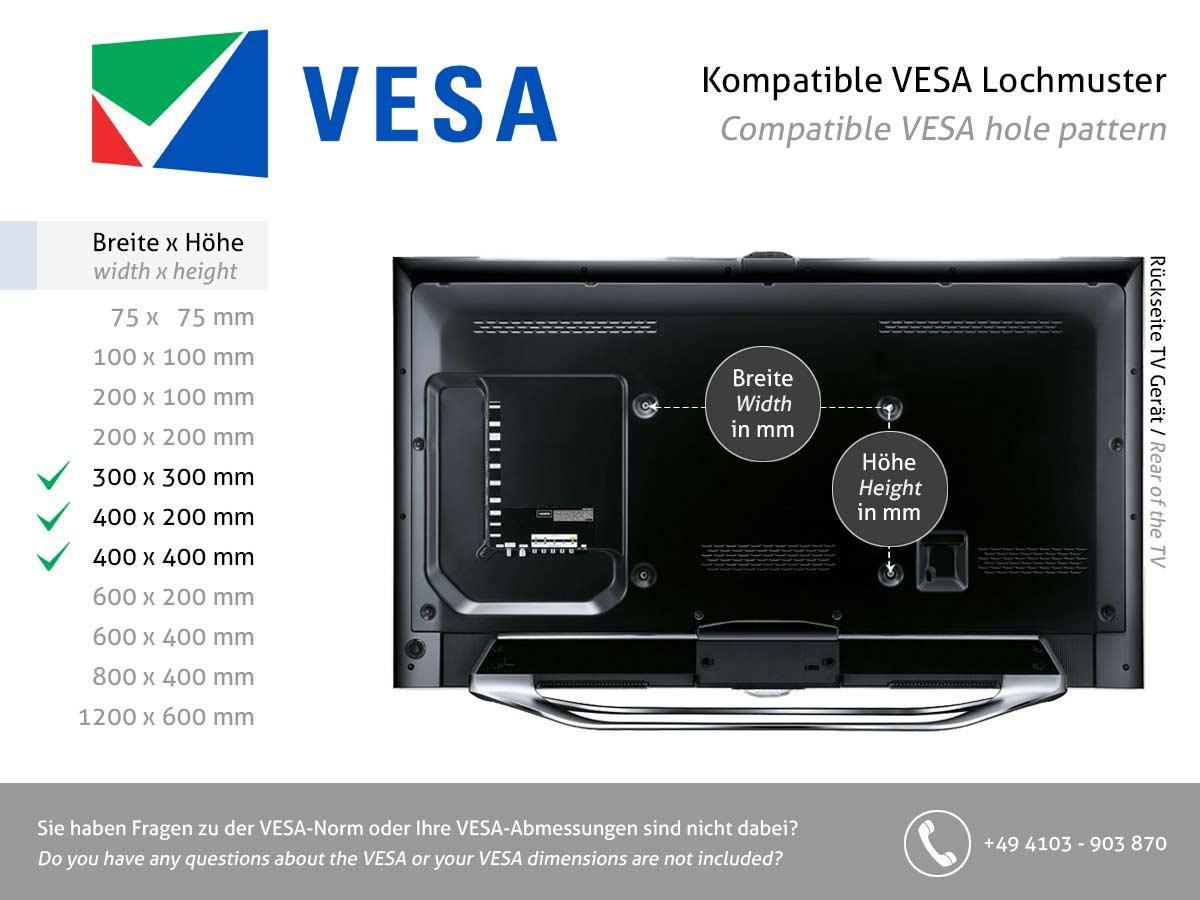 SMS Func Mobile Flipster 2 elektrischer TV Standfuß bis 65 Zoll, drehbar (230-004-42) VESA Standard