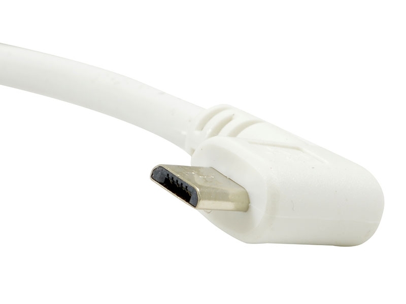 TecLines TUC003W USB Kabel 3m von Micro-B-Stecker 90° gewinkelt auf Typ A Stecker