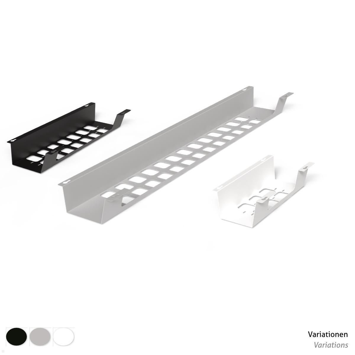 TecLines TKW001S Schreibtisch Kabelwanne horizontal 310 mm, silber Variationen