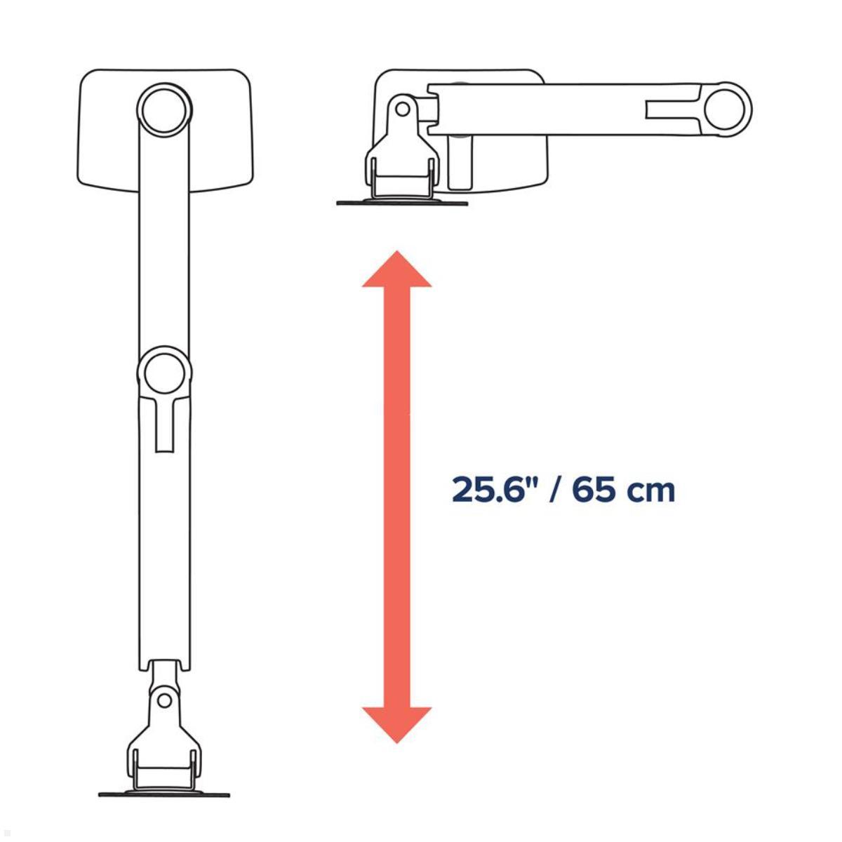 Ergotron LX Monitorhalterung für 2 Monitore mit C-Klemme (45-610-224), schwarz max. Armlänge