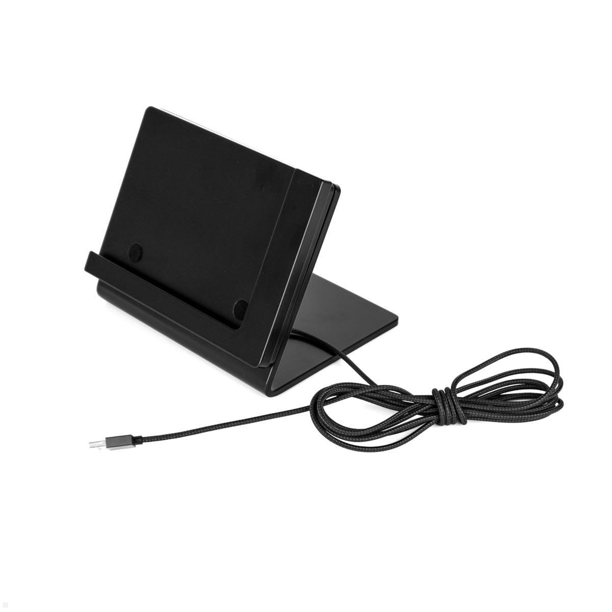 TabLines TTP009B Tabletständer Tisch Plug für iPad Air 11 (M2), schwarz Ladekabel inklusive