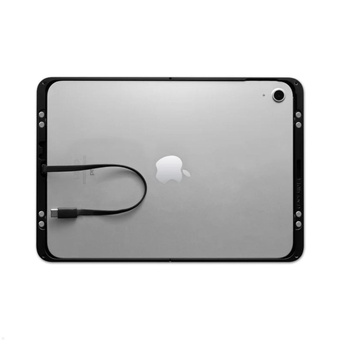 Displine Dame Wall 2.0 Wandhalter Apple iPad Air 4/5 (10.9) und Pro 11, schwarz eloxiert Kabelführung