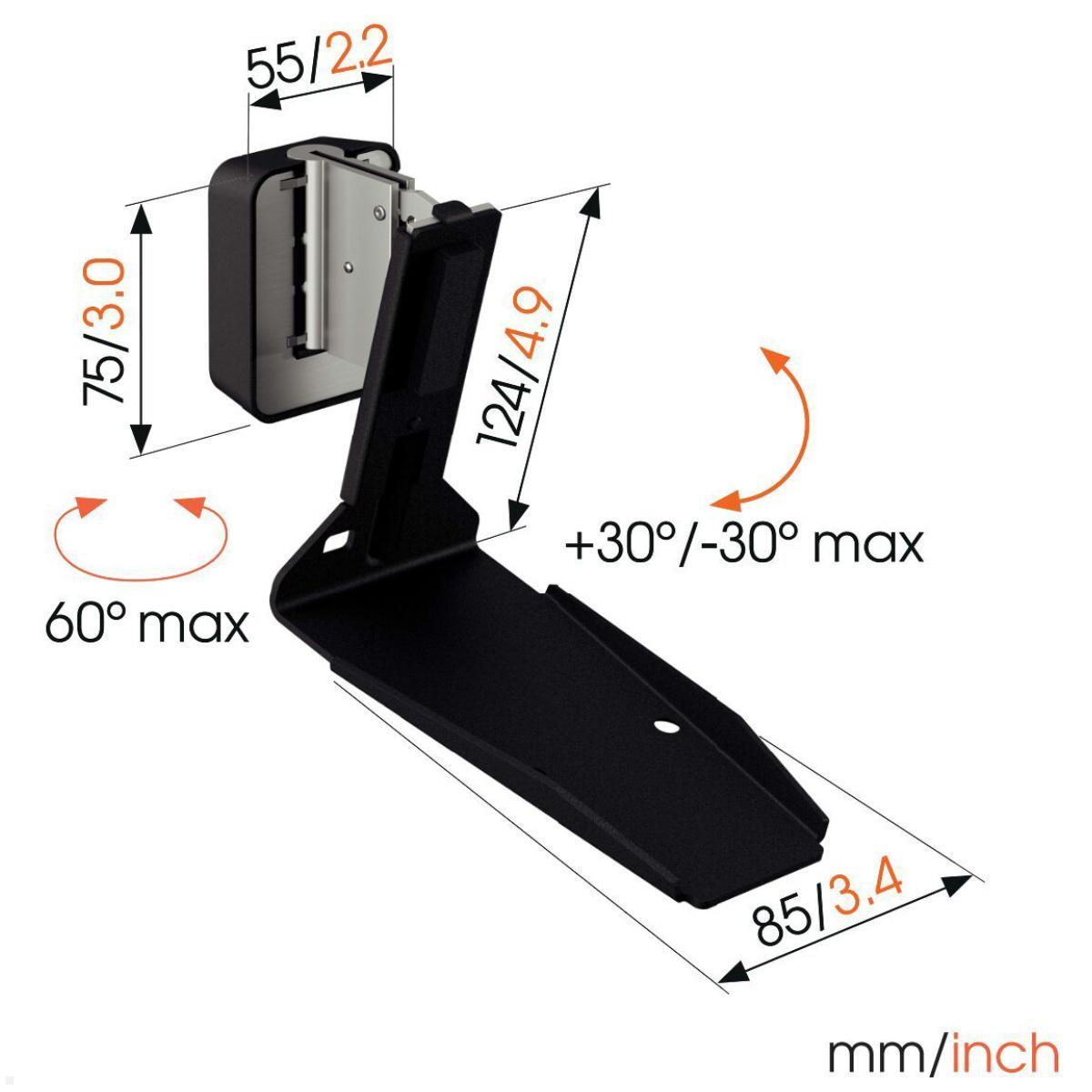 Vogels SWM 4131B Lautsprecher Wandhalterung für Sonos Era 300, schwarz, Maße