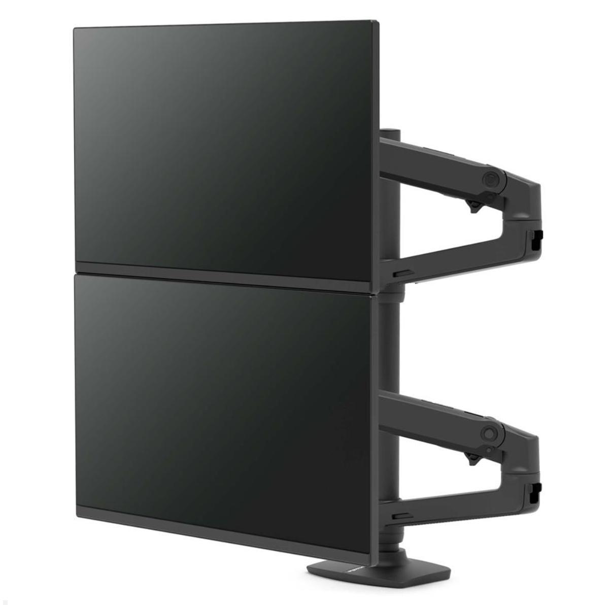 Ergotron LX Dual Monitor Tischhalterung 40 Zoll, schwarz (45-509-224), Anordnung übereinander