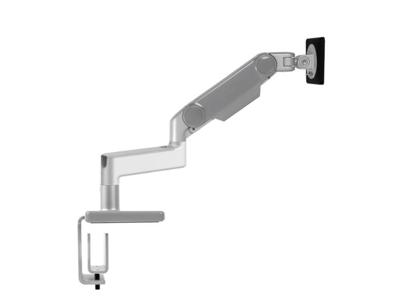 Humanscale M8.1 Monitorhalter USM Tische gerade, silber Seitenansicht