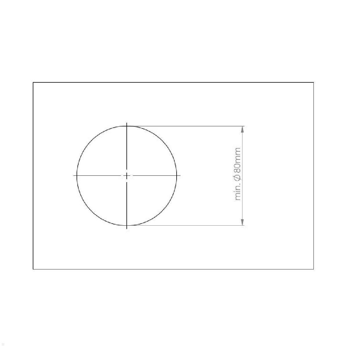 EVOline Square80 Einbausteckdose mit 2x USB Charger, Edelstahl Kabeldurchlassöffnung von 80 mm