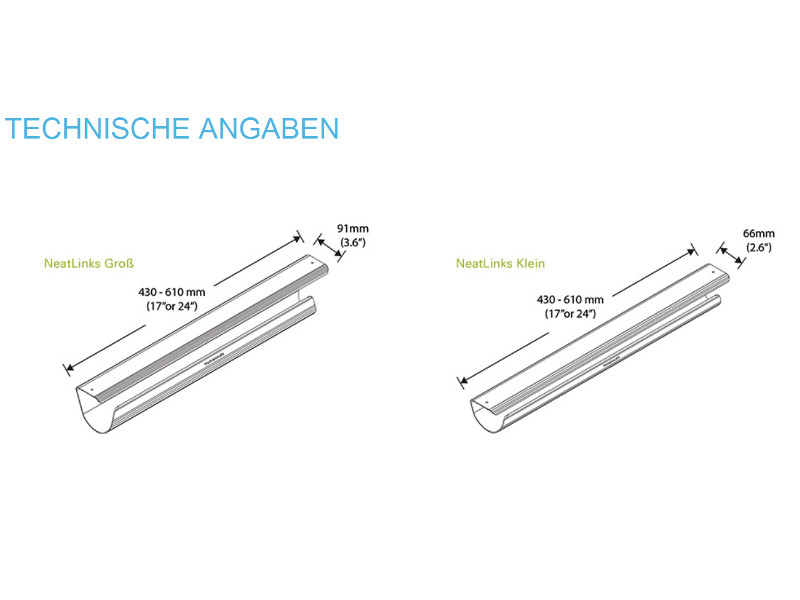 Humanscale Kabelmanagement mit NeatLinks NL24LB