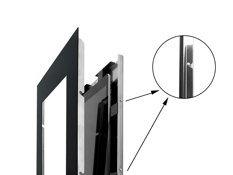 TabLines TWE069B Tablet Wandeinbau für Apple iPad Pro 11, schwarz einfache Montage