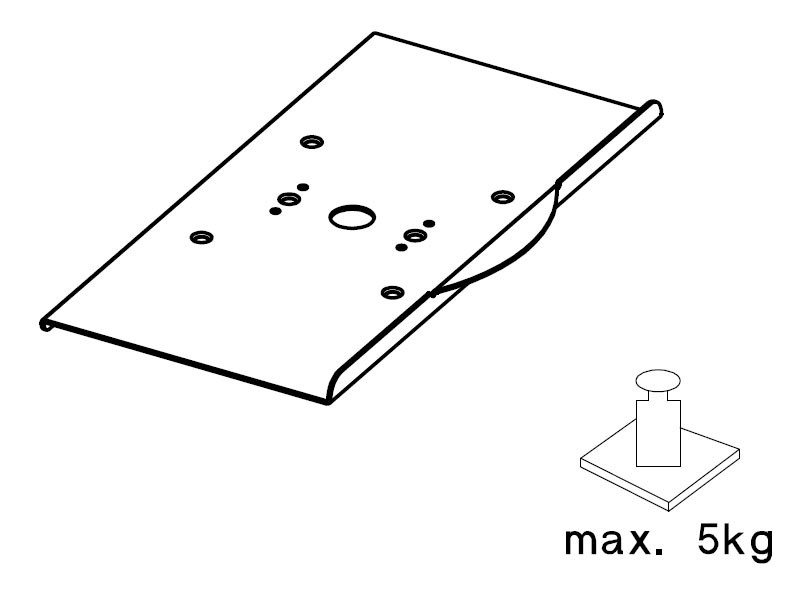 Novus POS Connect Befestigungsplatte Tastaturhalter Tragkraft