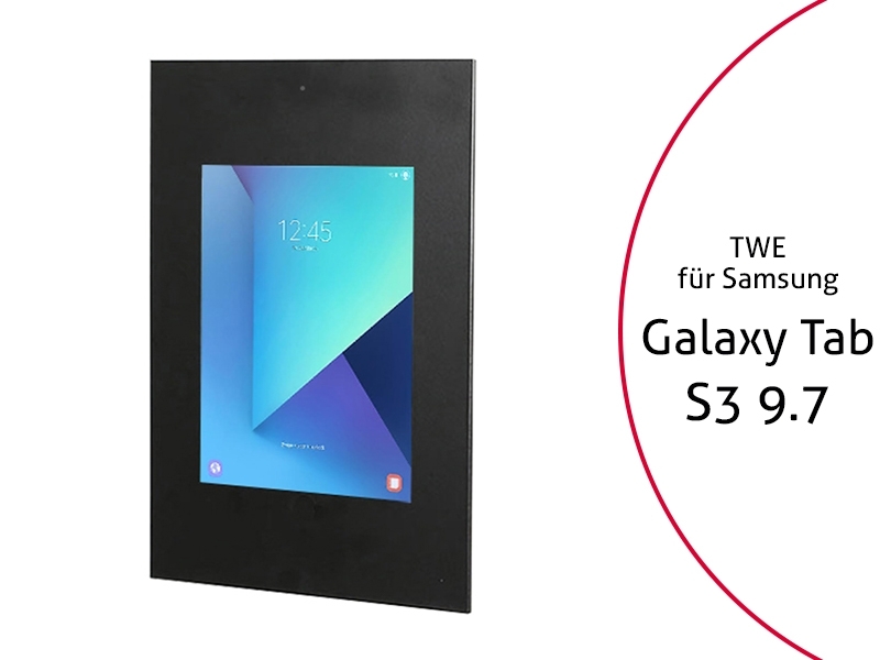 TabLines TWE041B Tablet Wandeinbau für Samsung Tab S3 9.7 DS, schwarz