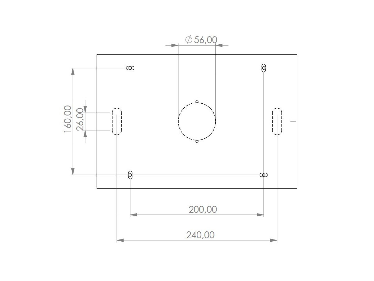 TabLines TWH022B Tablet Wandhalterung für Apple iPad Pro 11.0 Zoll, schwarz Zeichnung