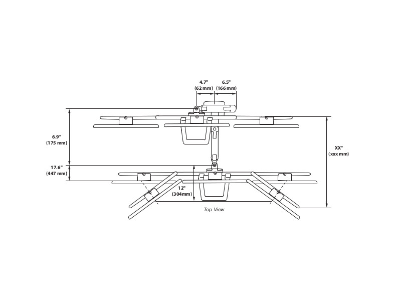 Ergotron Zubehör HX Triple Monitor Kit 98-009-216 Schwenkarm