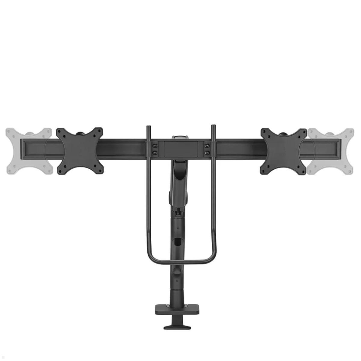 Neomounts DS75S-950BL2 Monitorhalterung für 2 Monitore bis 27 Zoll, schwarz, Traverse