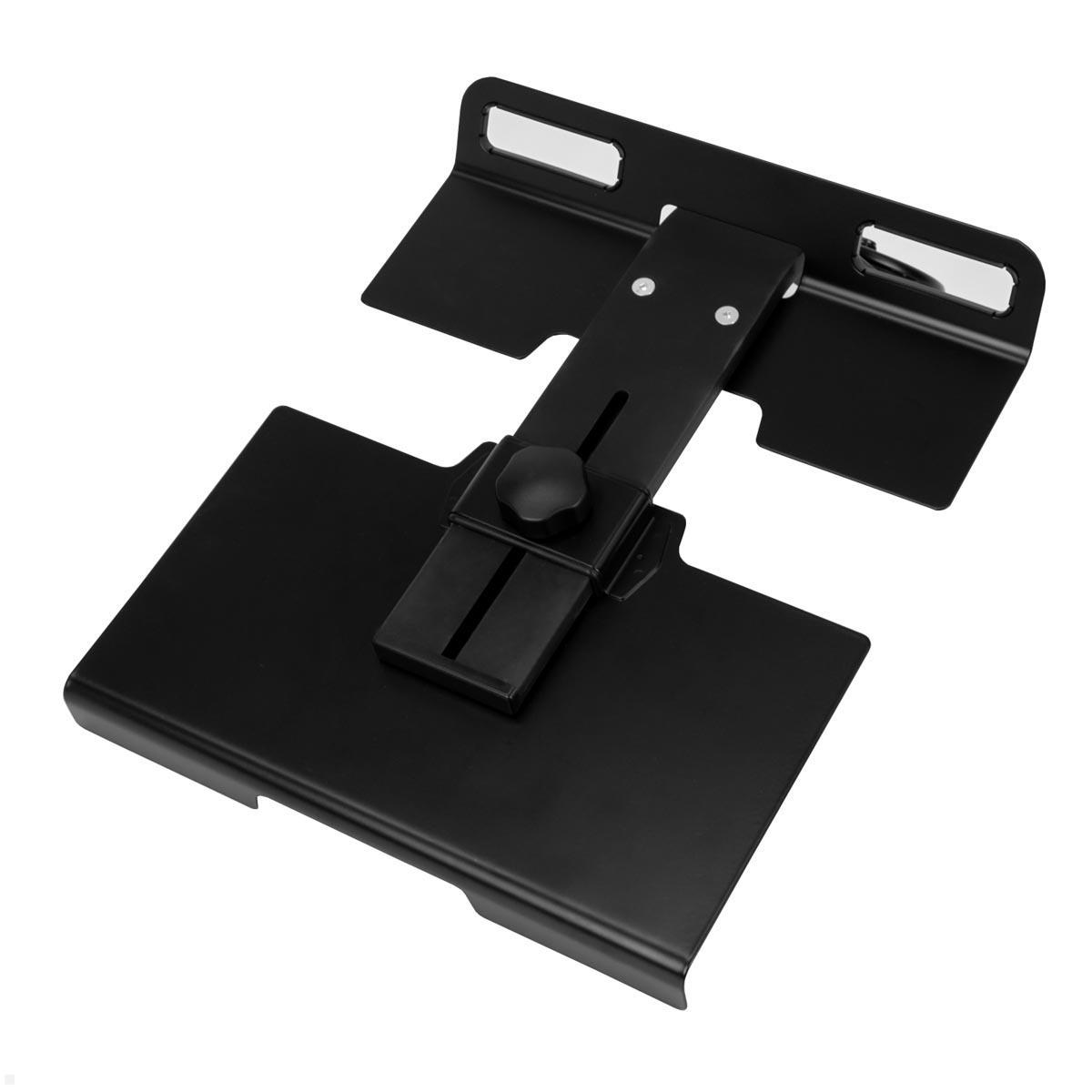 Humanscale M2.1 Laptop Tischhalterung mit Schwenkarm schräg, schwarz, Drehregler