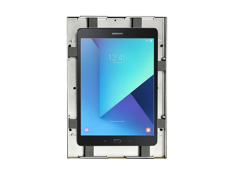 TabLines TWE041W Tablet Wandeinbau für Samsung Tab S3 9.7 DS, weiß Front ohne Rahmen