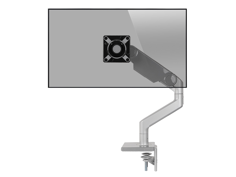 Humanscale M8.1 Monitor Tischhalterung für Apple Pro Display XDR, silber Anwendung mit Bildschirm