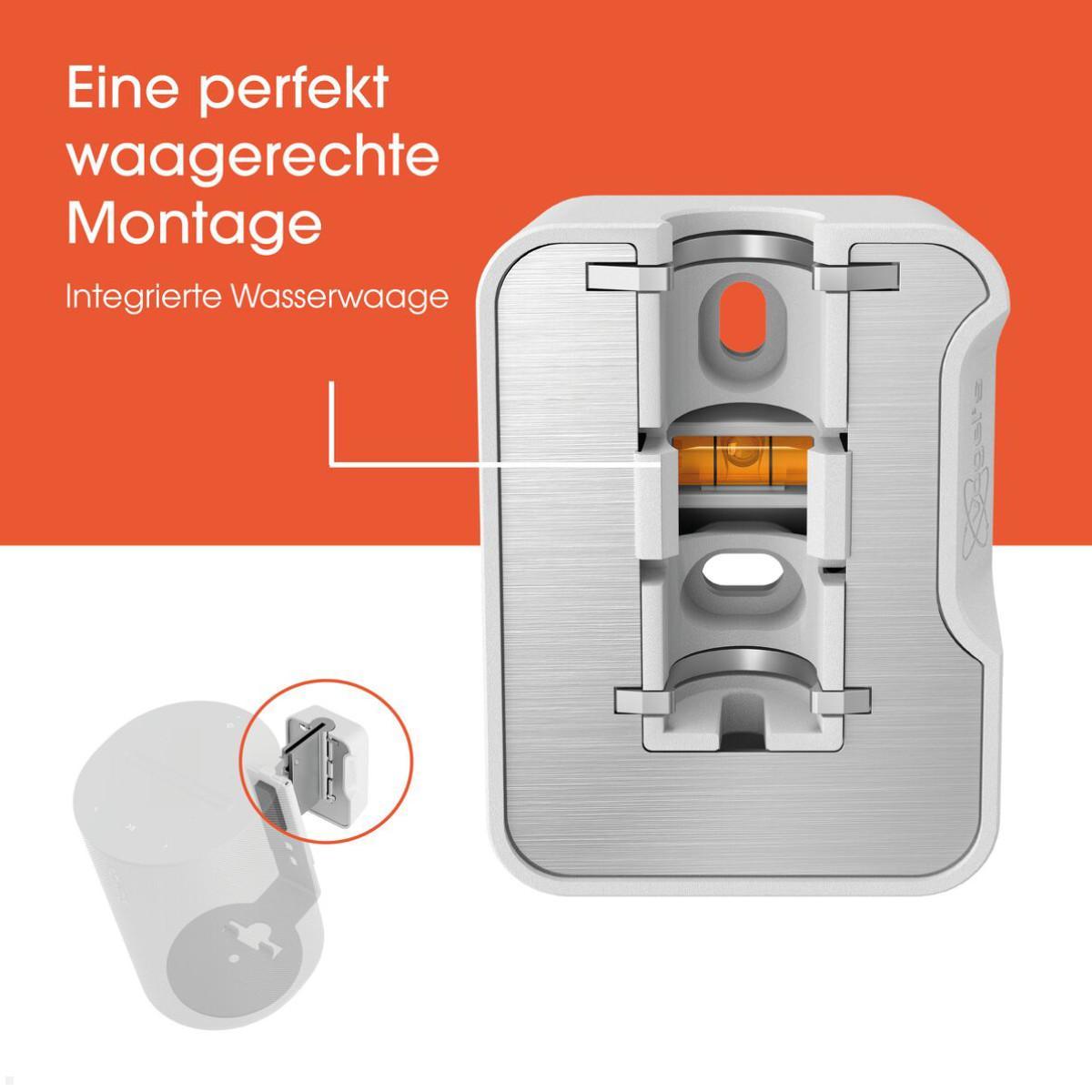 Vogels SWM 4111W Lautsprecher Wandhalterung für Sonos Era 100, weiß, Wasserwaage