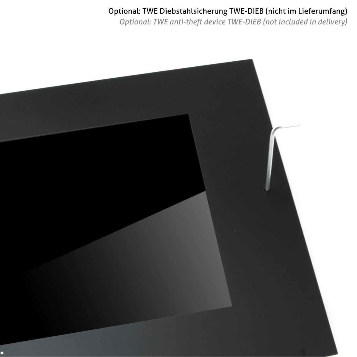 TabLines TWE110S Tablet Wandeinbau für Samsung Tab S9 11.0, silber, optionale Diebstahlsicherung