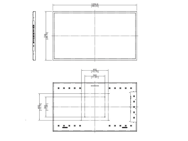 Hyundai D55AM Indoor Large Format Display 55" Maße