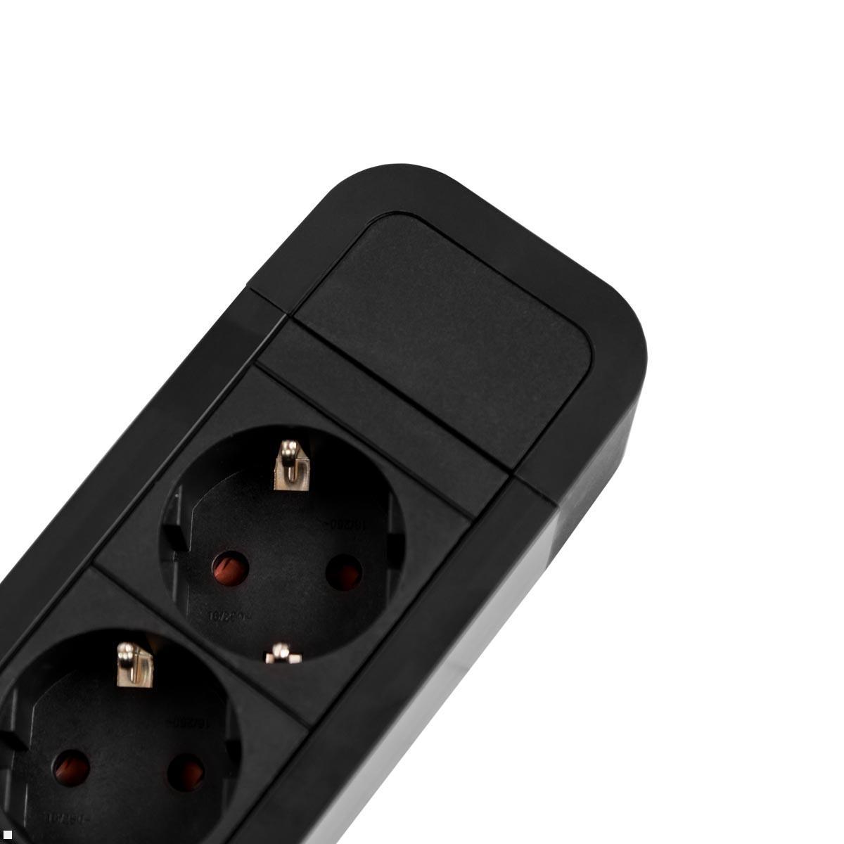 Bachmann PRIMO 2 3x Steckdose mit USB-A / USB-C Charger (350.008), schraubenlose Endkappen