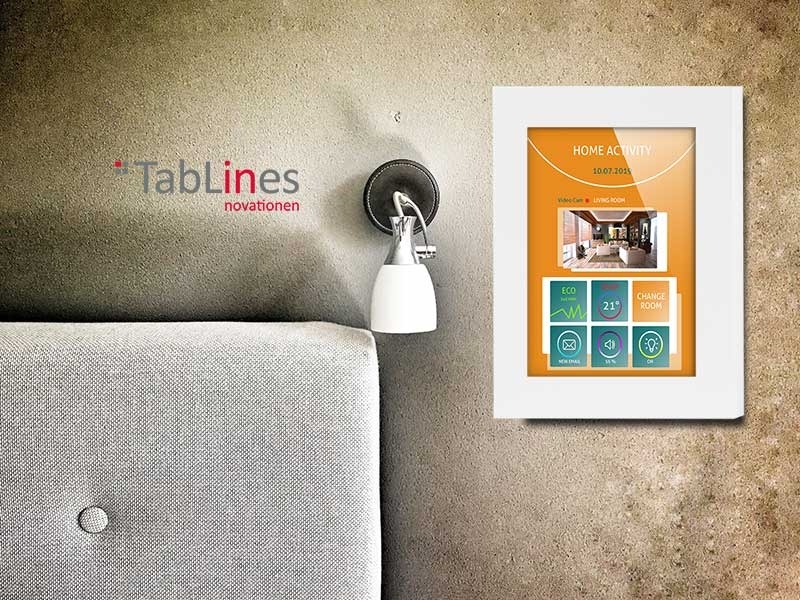 TabLines TSG008W Tablet Schutzgehäuse für Apple iPad Air 1, weiß Smart Home Anwendung