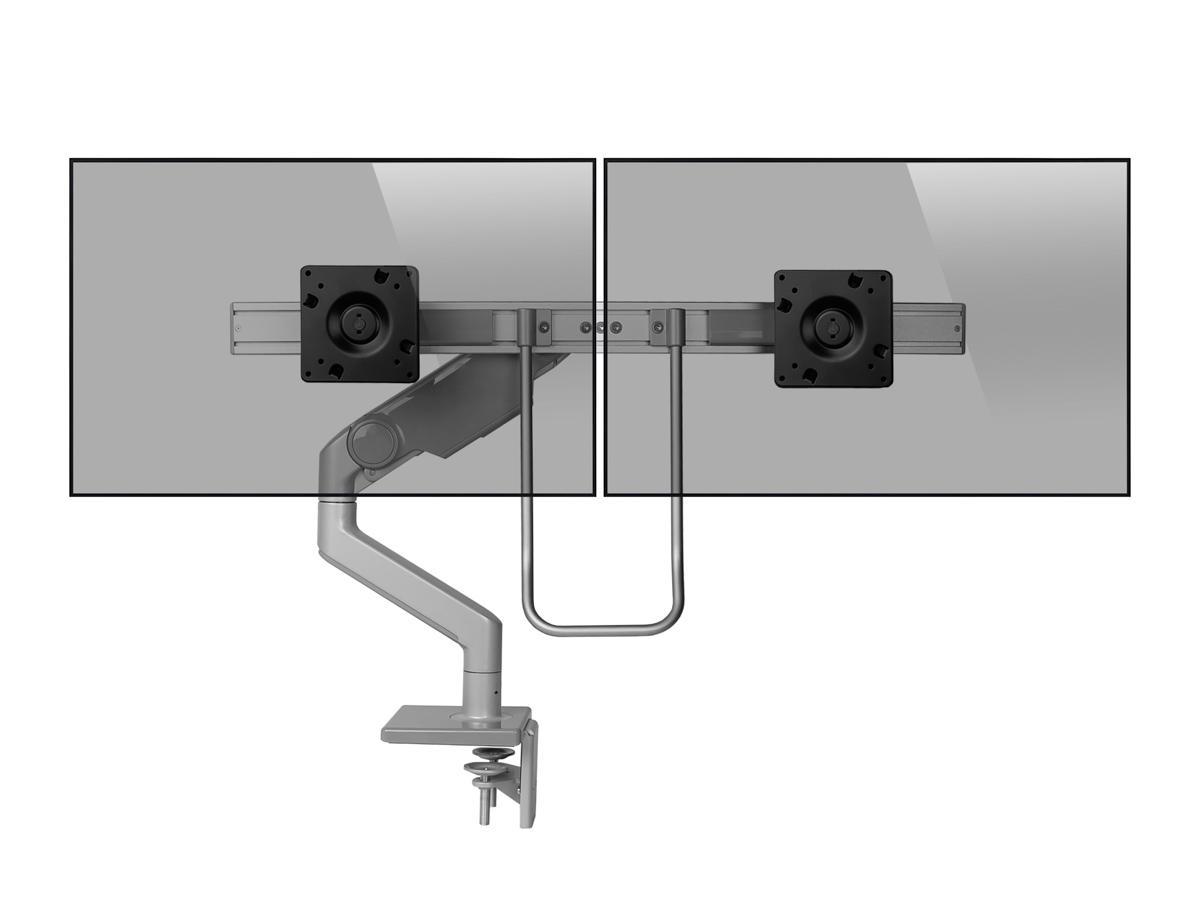 Humanscale M8.1 Dual Monitor Tischhalterung Klemme, schräg, silber (M81CMSBHS)