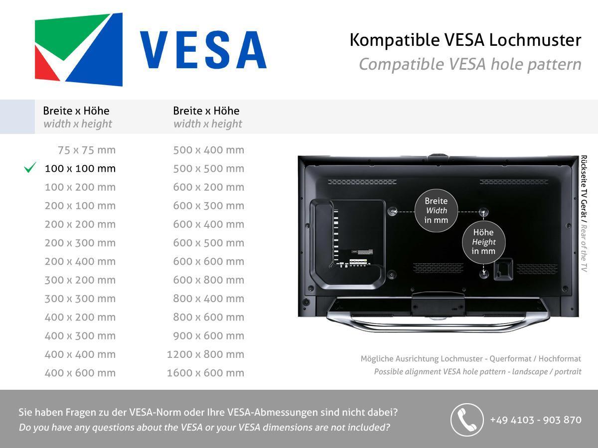 MonLines V058 VESA Adapter für Samsung S20A550H S23A550H S27A550H VESA