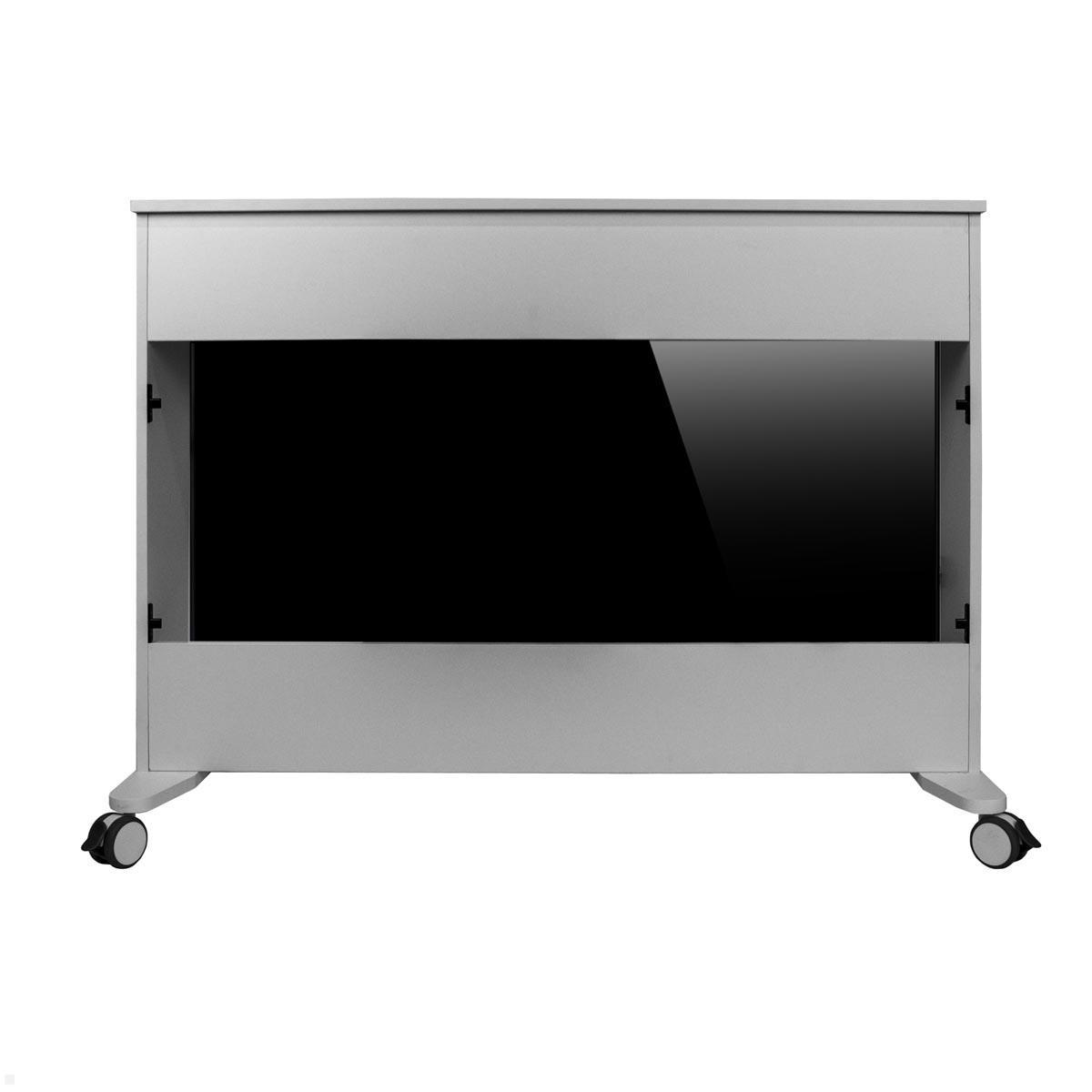 MonLines SIDEB65G mobiles TV Sideboard mit Lift bis 65 Zoll, grau Frontplatte abnehmbar