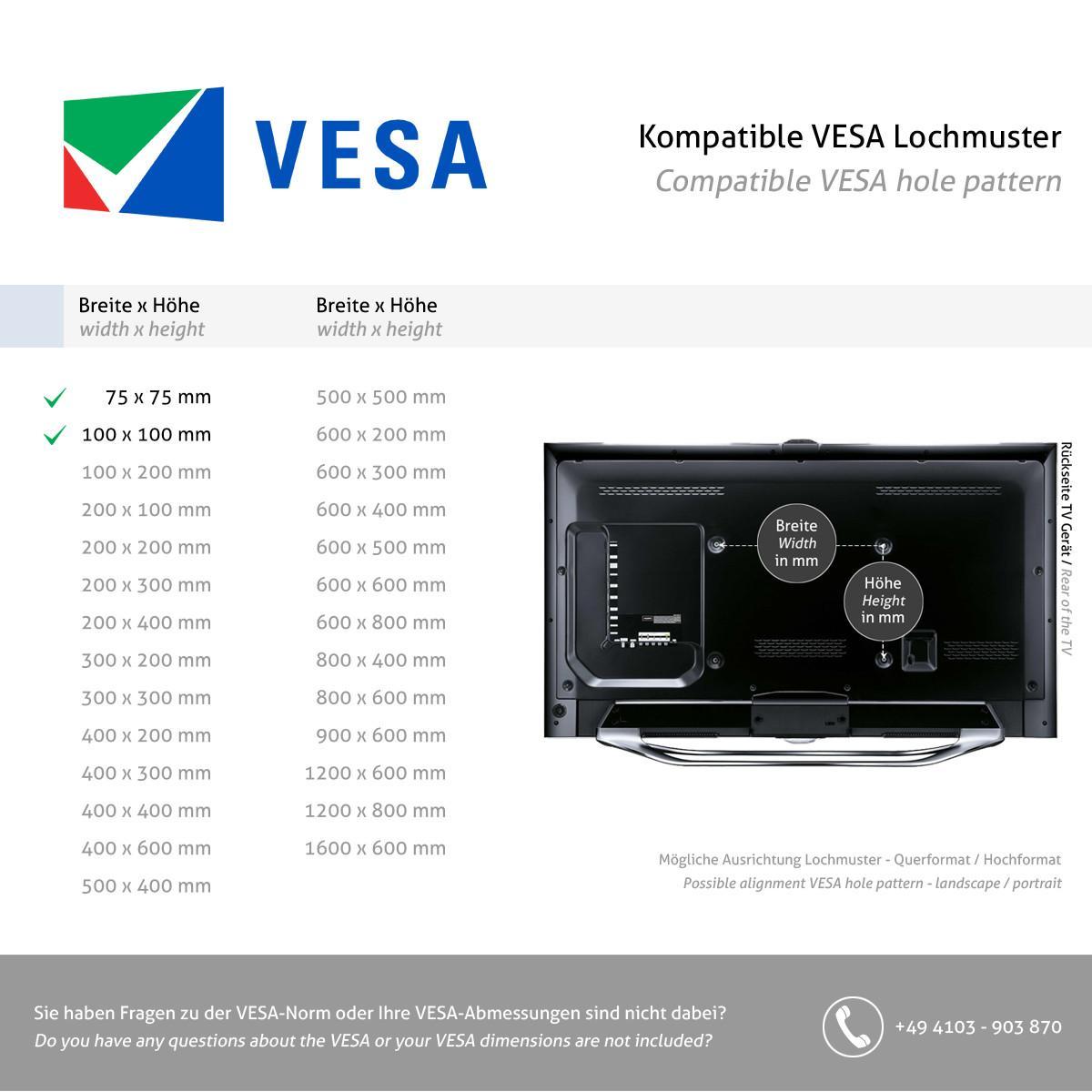 Neomounts FPMA-W830 schwenkbare TV Wandhalterung 10-27 Zoll, silber, VESA