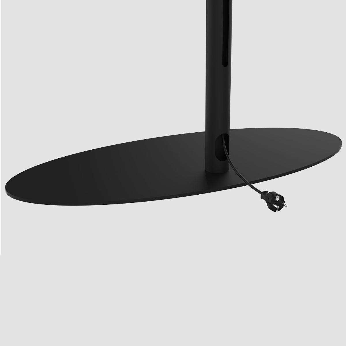 Cavus ORBIT120B64 TV Ständer 1200mm oval 55-75 Zoll, schwarz inkl. Kabelführung in der Säule