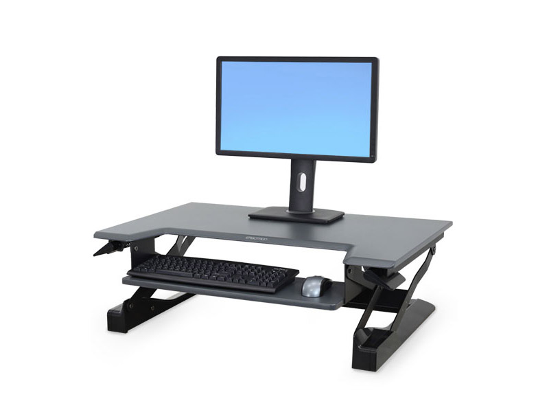 Ergotron 33-397-085 WorkFit-T Sit-Stand Desktop Workstation schwarz Front