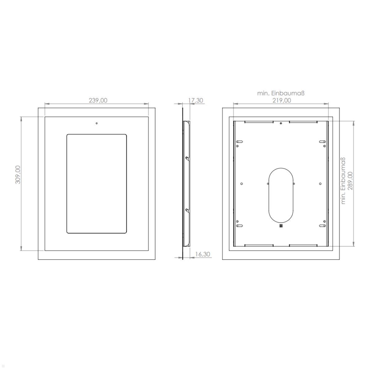 TabLines TWE103S Tablet Wandeinbau für Samsung Tab A8 10.5, Zeichnung