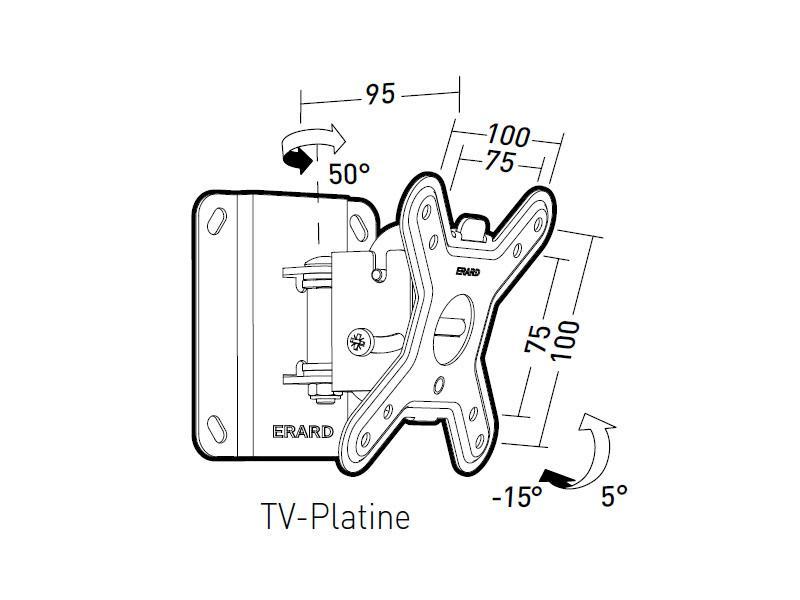 Erard CLIFF 100TW45 Monitor Wandalterung Zeichnung