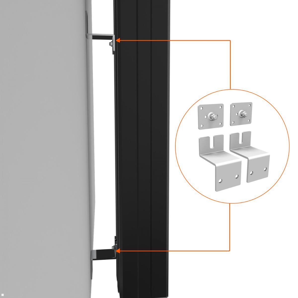 Conen Lite elektrischer TV Boden-Wandhalter 42-86 Zoll 700 mm Hub, schwarz, Z-Winkel