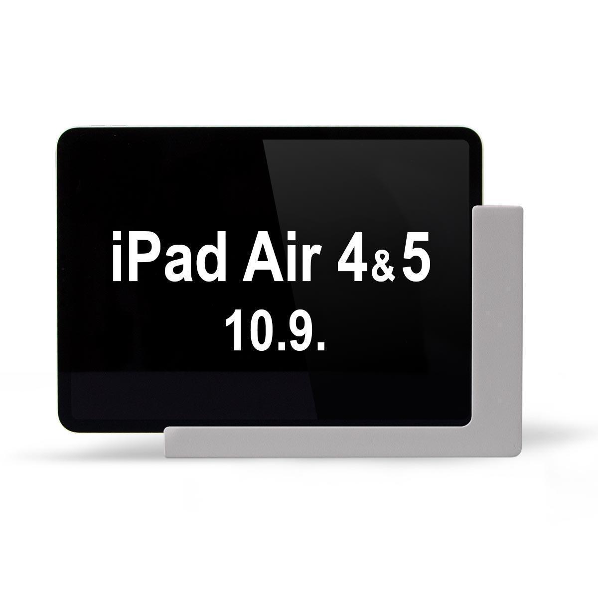 TabLines TWP005S Wandhalterung mit Ladefunktion für iPad Air 4 und 5 10.9, silber