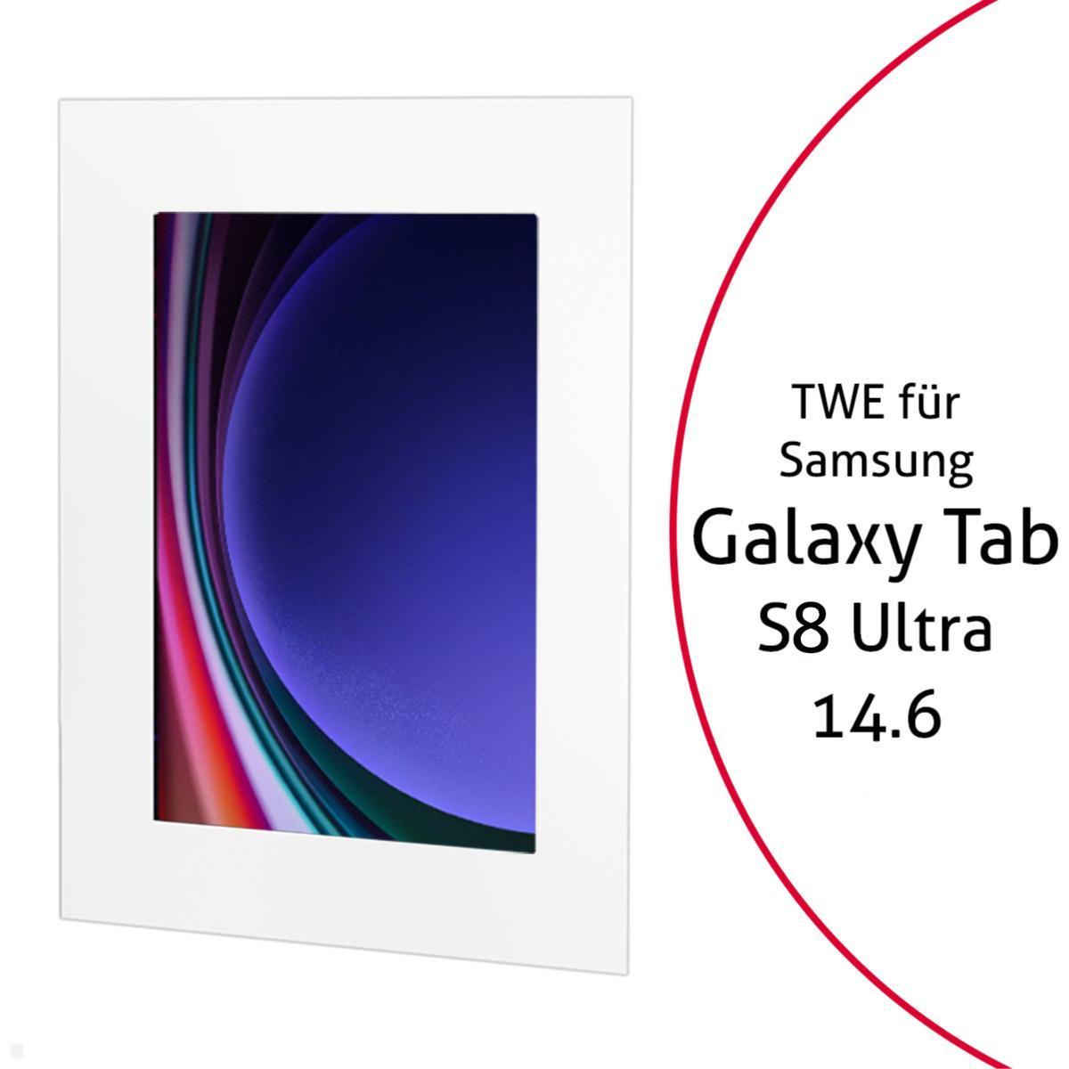 TabLines TWE120W Tablet Wandeinbau für Samsung Tab S8 Ultra 14.6, weiß