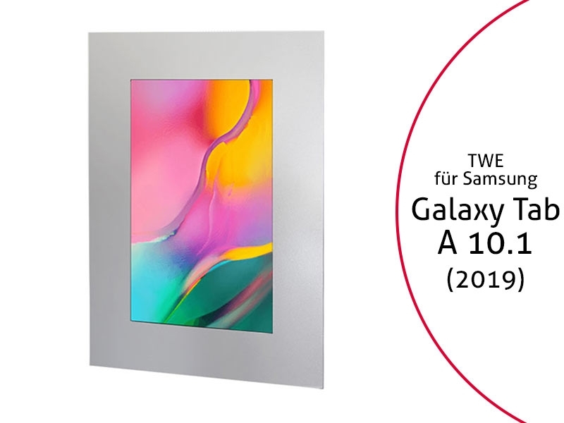 TabLines TWE079S Tablet Wandeinbau für Samsung Galaxy Tab A 10.1 (2019), silber