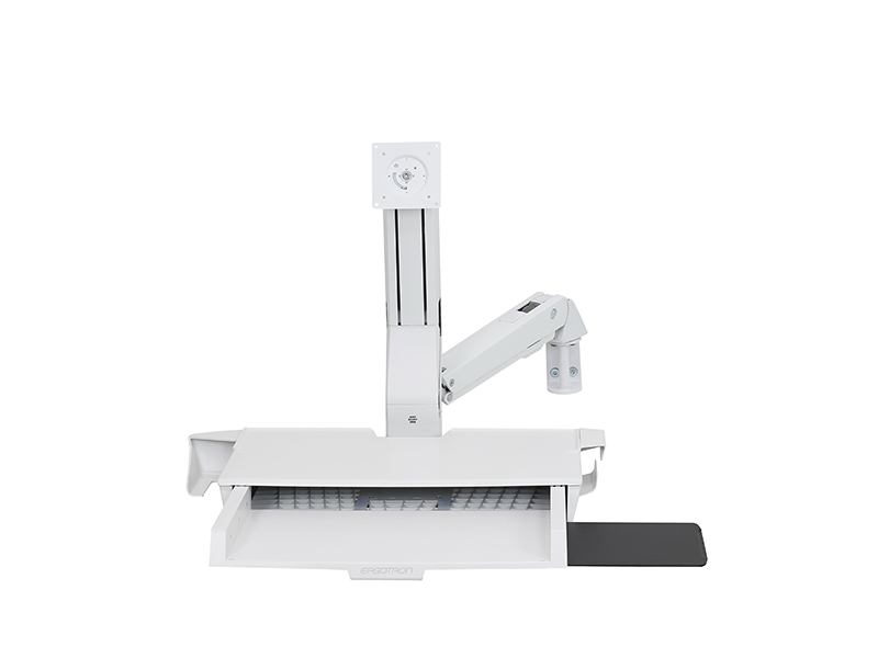 Ergotron StyleView Sit-Stand Combo Wandhalterung mit Ablagefläche (45-260-216), weiß, ohne Monitor