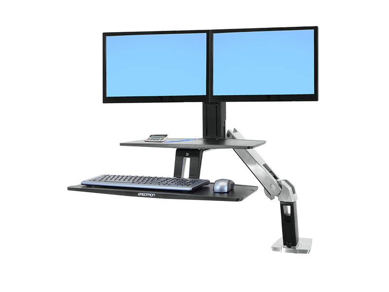 Ergotron WorkFit-A Dual Monitor Halterung mit Tastaturablage (24-392-026)