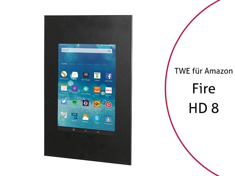 TabLines TWE060B Tablet Wandeinbau für Amazon fire HD 8 (2017), schwarz