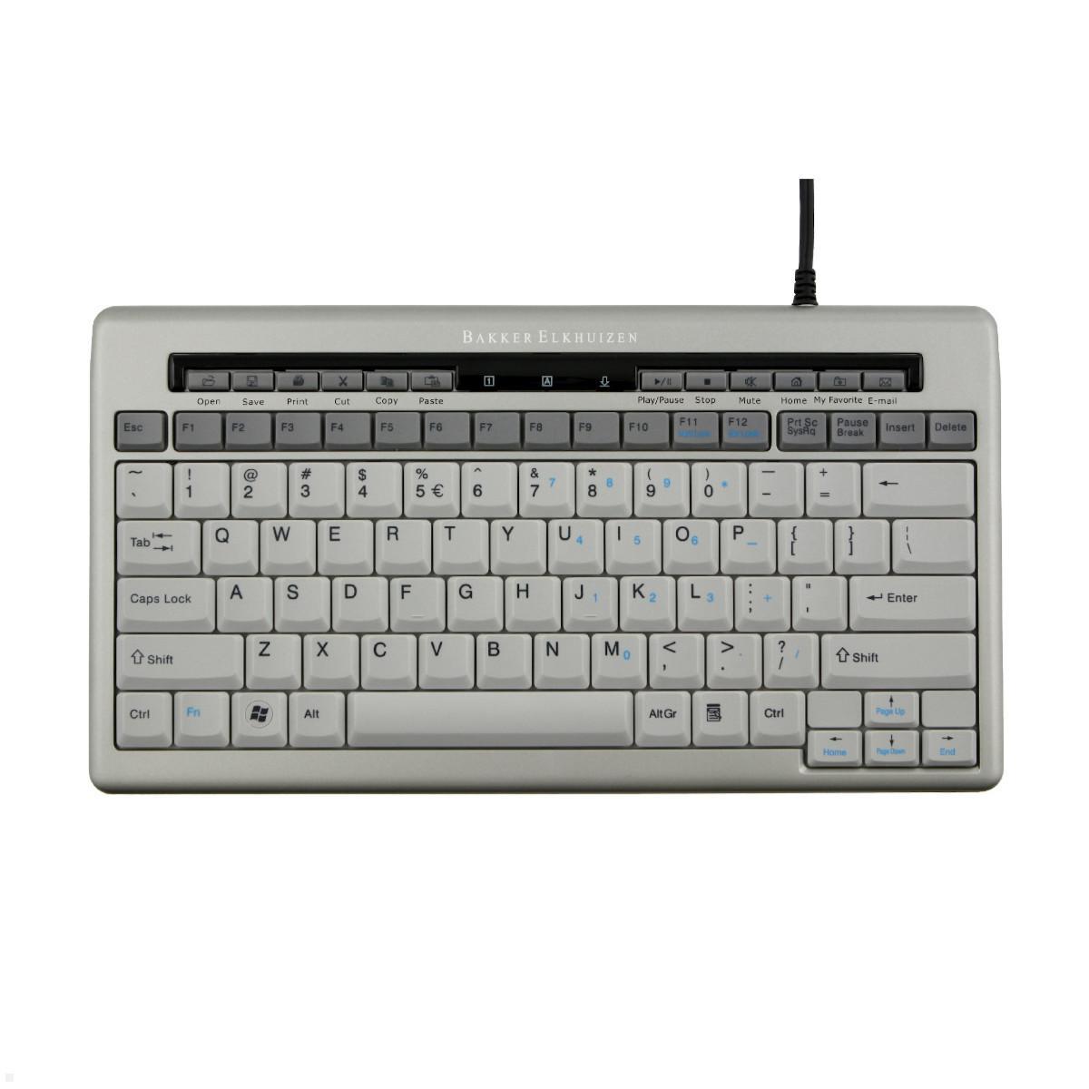 BakkerElkhuizen Mini Tastatur S-board 840 Design USB (BNES840DDE)