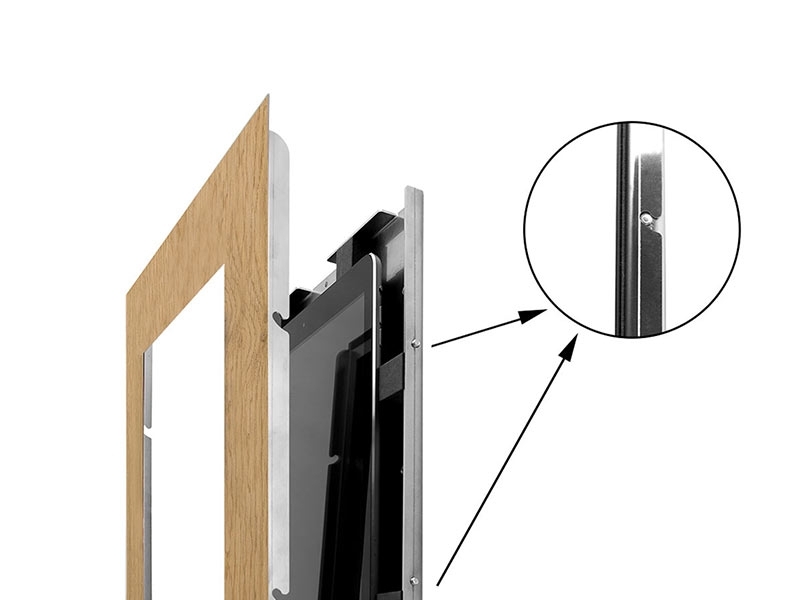 TabLines TWE081O Tablet Wandeinbau für Microsoft Surface Go, Eiche einfache Montage