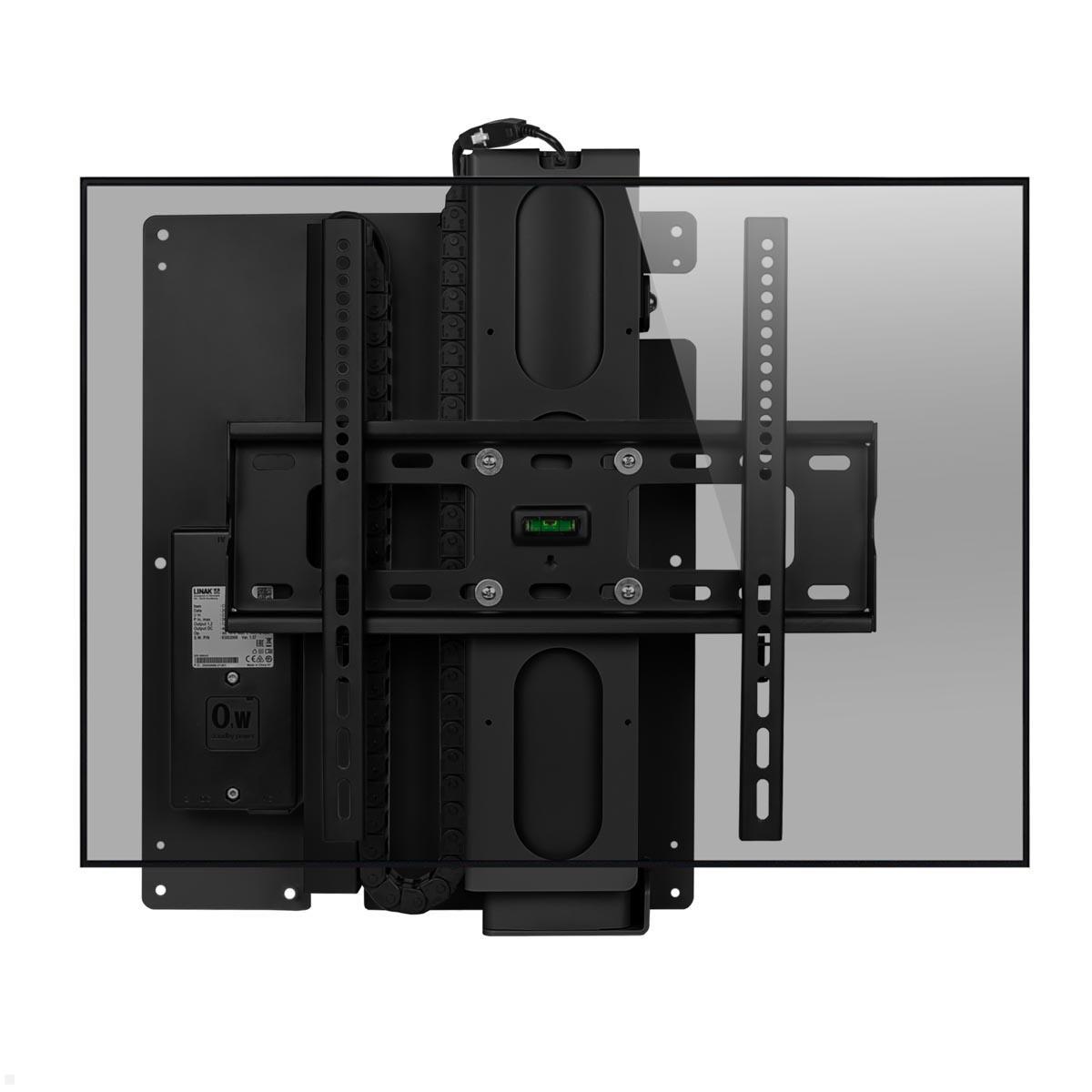 Monlines MLW1000B myTVLift Wandhalterung elektrisch, 1000mm, schwarz mit Display eingefahren