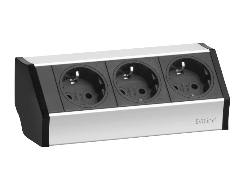 EVOline V-Dock Cuisine 3x Schuko front