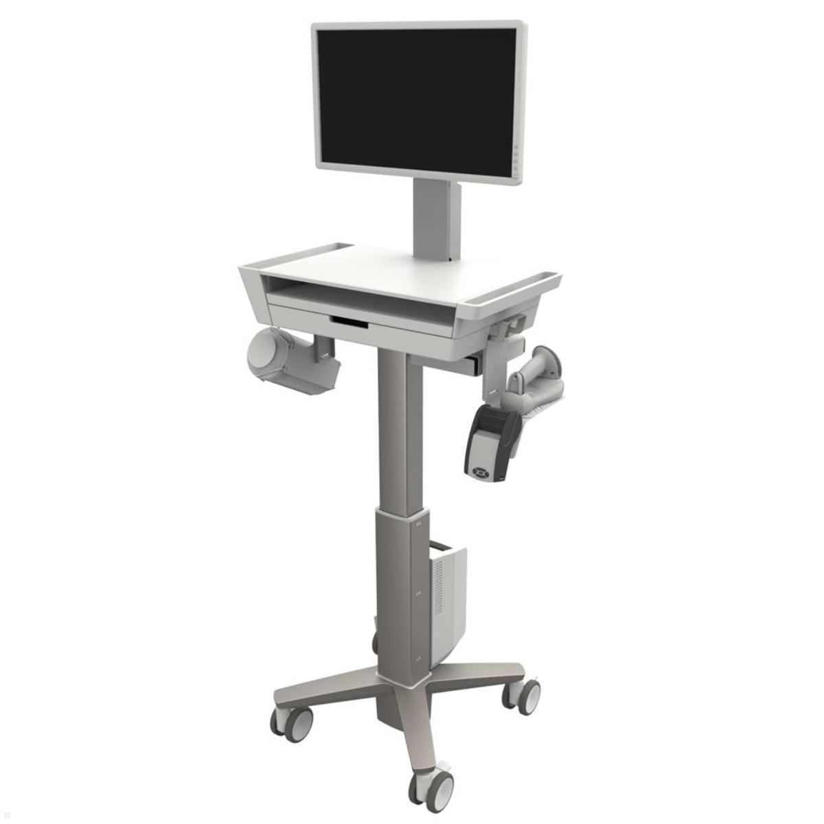 Ergotron CareFit Slim 2.0 Visitenwagen mit Monitorhalterung (C50-3500-0), optionale Halterungen