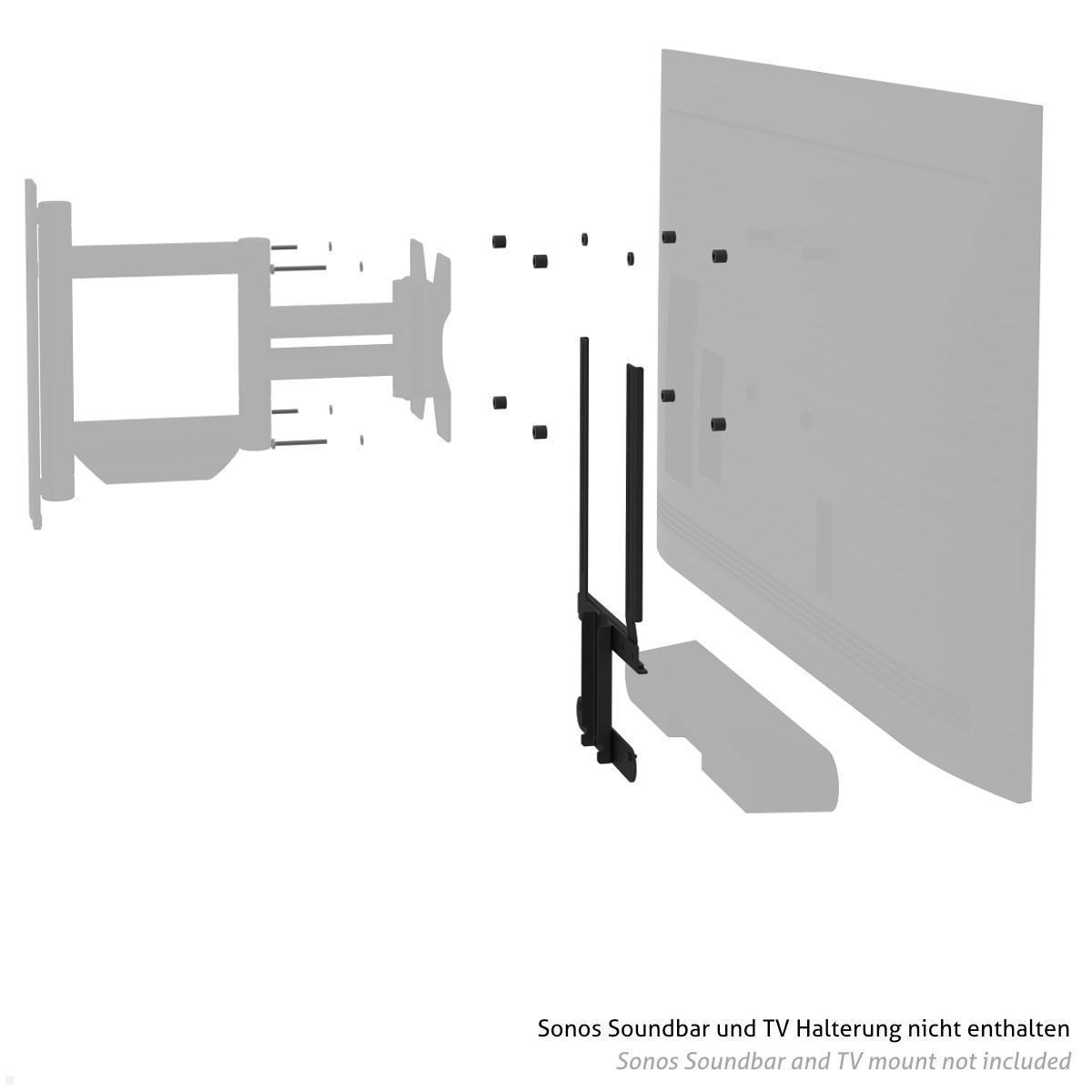 Soundbarhalterung für Sonos Ray in Schwarz, Cavus CFSRAYB, Installation