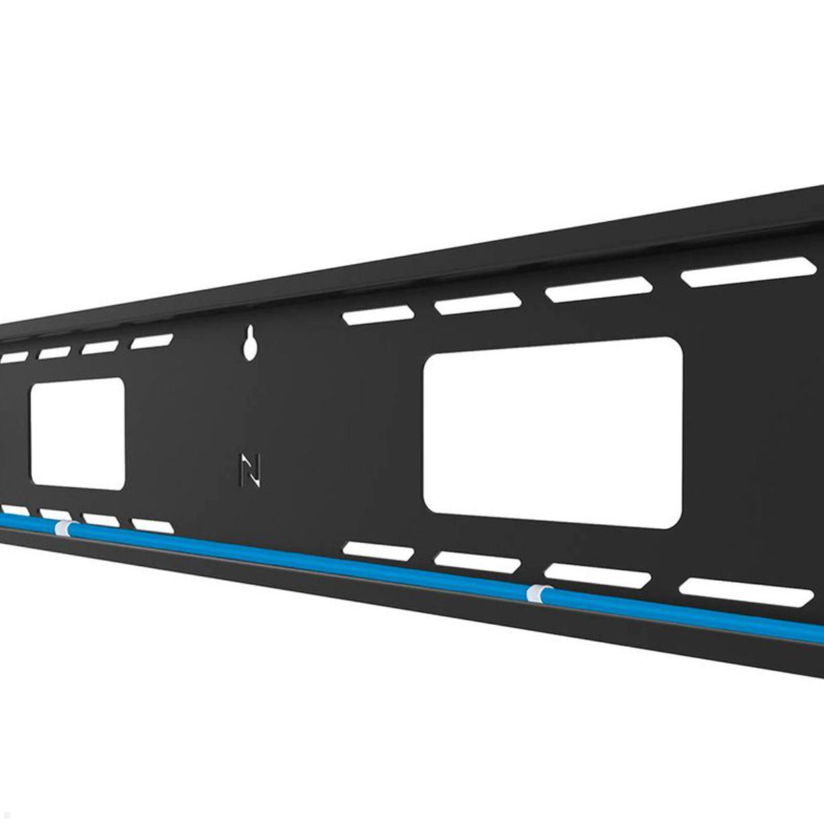 Neomounts Level WL30-750BL18 flacher Schwerlast TV Wandhalter 43 - 98 Zoll, 125 kg, schwarz Kabelführung